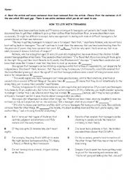 English Worksheet: READING