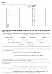 English Worksheet: Punctuation marks