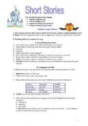 English Worksheet: Short Stories - reading and creative writing - a work in progress