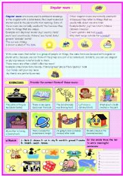 English Worksheet: singular nouns