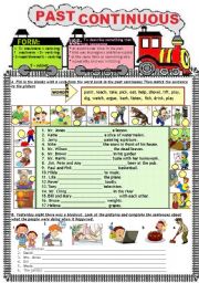 English Worksheet: Past Continuous