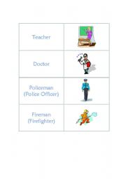 English Worksheet: Occupation Cards
