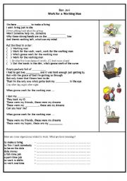 English Worksheet: Work