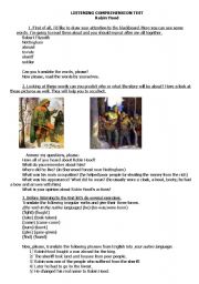 English Worksheet: Robin Hood (Listening Comprehension Test)