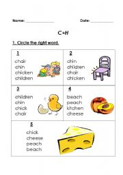 English Worksheet: phonetics- ch
