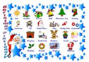 English Worksheet: CHRISTMAS PICTIONARY