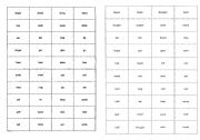 English worksheet: Past Simple - memory game