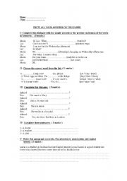 English worksheet: TEST