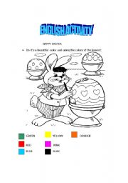 English Worksheet: COLORS