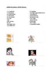 English Worksheet: illnesses