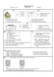 English Worksheet: Prepositions IN,AT,ON