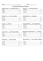 Comparative and Superlative Adjectives