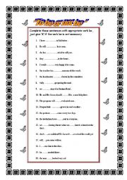 English worksheet: to be or not to be