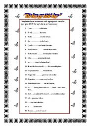 English Worksheet: to be or not to be