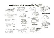 English Worksheet: Means of transport