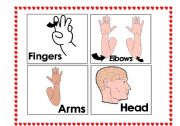 English worksheet: Body Flash card