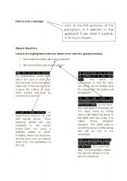 English Worksheet: scan reading