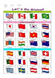 English Worksheet: Nationalities