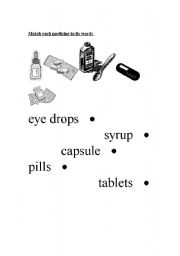 English Worksheet: Medicine