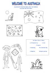 English worksheet: AUSTRALIA ICONS