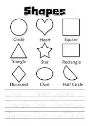 English Worksheet: Shapes