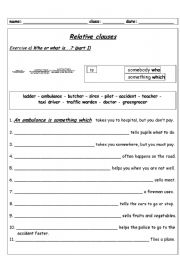 English Worksheet: Relative Clauses