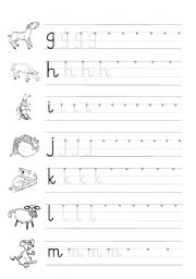 English Worksheet: trace and copy