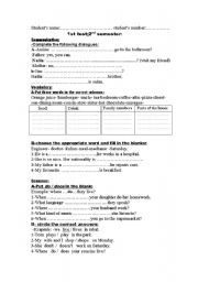 English worksheet: test
