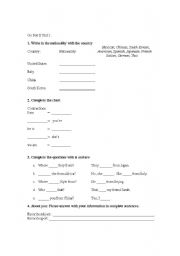 English worksheet: Nationalities