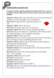 English Worksheet: Detective story