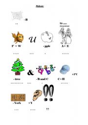 English Worksheet:  A picture puzzle for christmas and new year