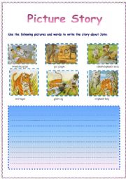 English Worksheet: a holiday in the jungle