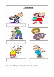 English Worksheet: the family