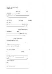 English Worksheet: The Way You Look Tonight cloze activity