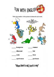 English worksheet: Fun with English 3