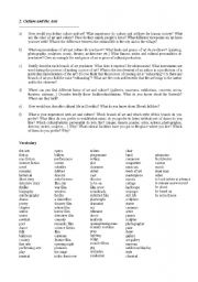 English worksheet: Final Exam Topic Guide: Culture and Art for Slovak students