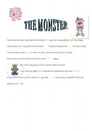 English worksheet: THE MONSTER