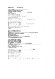 English worksheet: COLD PLAY VIVA LA VIDA