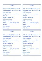 English Worksheet: basic dialogue