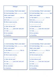 English Worksheet: basic dialogue