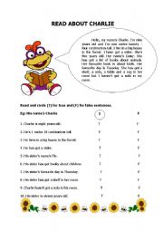 English Worksheet: Reading for elementary.
