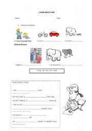 English worksheet: COMPARATI VES