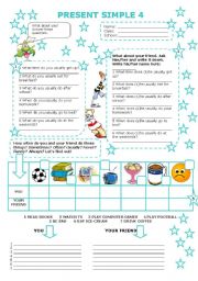 English Worksheet: PRESENT SIMPLE 4