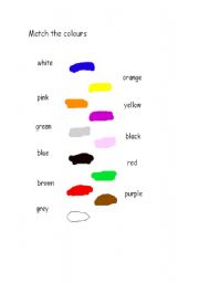 English worksheet: Colours