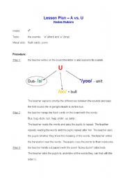 English Worksheet: the letter u