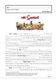 English Worksheet: The Simpsons