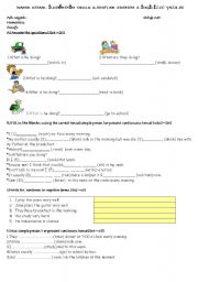 English Worksheet: quiz for elemantary