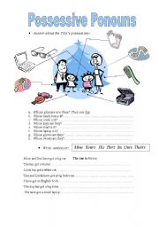 English Worksheet: possessive pronouns