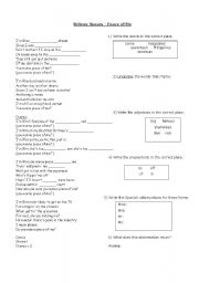 English worksheet: Britney Spears - Piece of me song