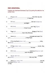 English Worksheet: First Conditional